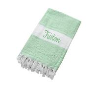 Personalised Turkish Beach Towel for Adults 100x182cm Large Quick Dry, Sand Free, Lightweight Towel Hand-Embroidered Name Gift for Beach, Spa & Travel Premium Poly-Cotton Blend