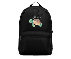 Personalised Turtle Backpack for Boys Under The Sea Mini Kids Bag Return to School Nursery, One Size, Black