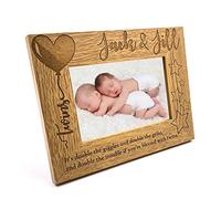 Personalised Twins Balloon Design Wooden Photo Frame Gift (5 x 7)
