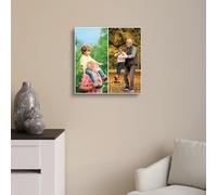 Personalised Two Photo Collage Canvas Print - Custom Photo Canvas Wall Art - Add Your Own Pictures - Gift for Anniversary, Birthday, Family, Couples, Pet Memorial - Ready to Hang