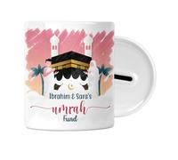 Personalised - Umrah Fund Jar - Money Saving Box - Islamic Gift for Men or Woman - Eid Ramadan - Muslim Couples - Wedding Gift