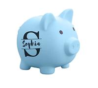 Personalised Unbreakable Piggy Bank Name Coin Bank for Boys Girls Pig Animal Plastic Kid's Large Adorable Saving Money Bank