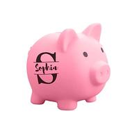 Personalised Unbreakable Piggy Bank Name Coin Bank for Boys Girls Pig Animal Plastic Kid's Large Adorable Saving Money Bank