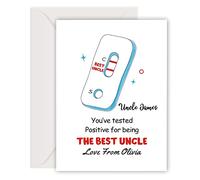 Personalised Uncle Funny Birthday Gifts for Him Men A5 Personalised Birthday Cards Gifts for Uncle from Niece Newphew with Envelope (Uncle)