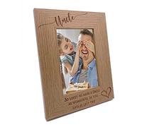 Personalised Uncle Love Heart Engraved Portrait Photo Frame Gift (8 x 10 Inch)