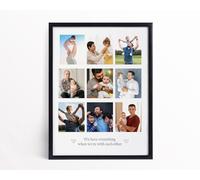 Personalised Uncle Photo Collage Print For Uncle Framed Gift for Uncle A4 Poster on Canvas - Wall Art Home Decor Movie Poster Canvas Film Cinema Retro Vintage Cult Classic Nostargic Saga Modern repri