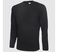 Personalised Uneek Mens Long Sleeve T-Shirt Blank Casual Cotton Work Wear Top