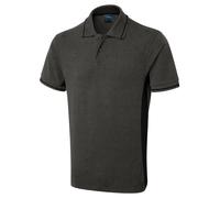 Personalised Uneek Mens Two Tone Polo Shirt Text Embroidered Workwear Poloshirt