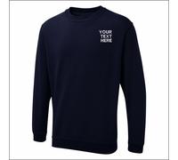 Personalised Uneek UX3 Sweatshirt Custom Embroidered Pullover Workwear Jumper