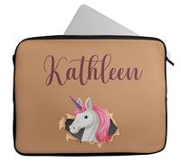 Personalised Unicorn Laptop Sleeve with Any Name - Unique Custom Laptop Bag Gift 28 (16-17 inch)
