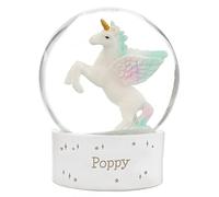 Personalised Unicorn Name Snow Globe, White, One Size (P011382)
