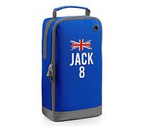 Personalised Union Jack Sports Boot Bag (Royal Blue)