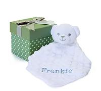 Personalised Unisex Baby Comforters - Soft & Snuggly Teddy Bear Personalised Blanket, Newborn Essentials, Comforter Baby Blankets Newborn, Security Blanket, Newborn Baby Gifts - 11cm x 11cm Gift Box