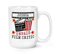 Personalised Unpaid Film Critic 15oz Large Mug Cup