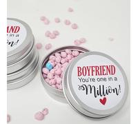 Personalised Valentine Gift - for Him Her Boyfriend Husband Girlfriend You're One In A Million Happy Birthday, Valentines Thank you - Boyfriend (Pink & 1 Blue)