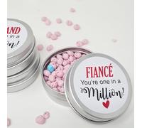 Personalised Valentine Gift - for Him Her Boyfriend Husband Girlfriend You're One In A Million Happy Birthday, Valentines Thank you - Fiance (Pink & 1 Blue)