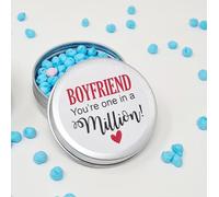Personalised Valentine Gift - for Him Her Boyfriend Husband Girlfriend You're One In A Million Happy Birthday, Valentines Thank you - Boyfriend (Blue & 1 Pink)