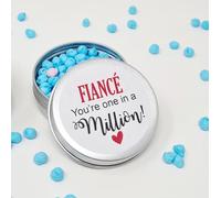 Personalised Valentine Gift - for Him Her Boyfriend Husband Girlfriend You're One In A Million Happy Birthday, Valentines Thank you - Fiance (Blue & 1 Pink)
