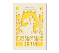 Personalised Valentines Card Gifts for Him Her Custom Valentines Day Gifts Valentines Cards with Any Text Our First Valentines Day Mr & Mrs Gifts for Boyfriend Wife Girlfriend Husband Couples(Gold)