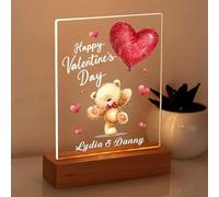 Personalised Valentines Card Valentines Gifts for Him Husband Her Led Light Up Valentines Day Card Personalised Gifts for Women Men Boyfriend Girlfriend Valentines Anniversary (Design 1)