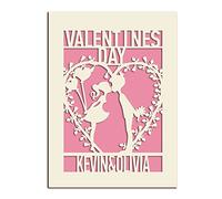 Personalised Valentines Day Card for Boy Girl Women Couple Personalised Gift Valentines Day Gift Card for Her Him Girlfriend Boyfriend Wife Husband Custom Gift for Anniversary(Pink)