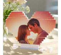Personalised Valentines Day Gifts for Boyfriend,Girlfriend Photo Puzzle Building Brick,Custom Picture Jigsaw Block,Customised Anniversary Birthday Christmas Wedding Love Gifts for Him Couple Women