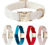 Personalised Velvet Dog Collar - Custom Name Engraved Pet Collar - Soft & Stylish Adjustable Collar&leash for Small Medium Large Dogs - Luxury Look for Everyday Wear