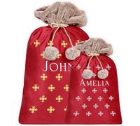 Personalised Velvet Santa Sacks with Custom Stockings - Christmas Gifts for Women, Men, Kids, Babies & Pets