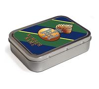 Personalised Veteran Tobacco Tin 2oz Pill Box Military Dad Army Remembrance Office Badge Grandad Dad Gift (Royal Highland Fusiliers TR18)