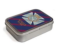 Personalised Veteran Tobacco Tin 2oz Pill Box Military Dad Army Remembrance Office Badge Grandad Dad Gift (Duke of Edinburgh's Royal Regiment TR06)