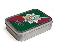 Personalised Veteran Tobacco Tin 2oz Pill Box Military Dad Army Remembrance Office Badge Grandad Dad Gift (Worcestershire & Sherwood Foresters TR50)