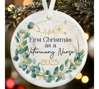 Personalised Veterinary Nurse Christmas Ornament 2025 - First Christmas as a Vet Nurse for Veterinary Students, Animal Nurses & Pet Lovers - Gift Boxed Ceramic Keepsake