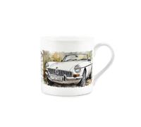 Personalised Vintage Car Mug - Custom Watercolour Art Classic Cars Gifts for Car Enthusiasts - White Bone China Coffee/Tea Cup Present