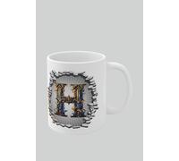 Personalised Vintage Letter H & Name Mug - Stylish Gothic 3D Design Simply Stunning Mugs White One Size