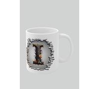 Personalised Vintage Letter I & Name Mug - Stylish Gothic 3D Design Simply Stunning Mugs White One Size