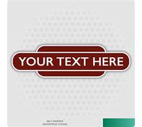 Personalised Vintage Station Signs, Train Railway Novelty Vinyl Stickers (Red) 297mm x 80mm