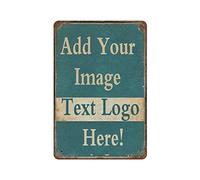 Personalised Vintage Tin Signs Custom Metal Signs With Photo and Text, Metal Plaque Signs Decor for Bar Coffee Bathroom Kitchen Street Outdoor Home Wall Decor,Gift Ideas