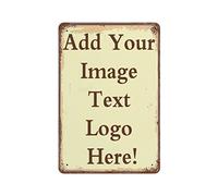 Personalised Vintage Tin Signs Custom Metal Signs With Photo and Text, Metal Plaque Signs Decor for Bar Coffee Bathroom Kitchen Street Outdoor Home Wall Decor,Gift Ideas