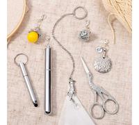 Personalised Vintage Victorian Style Sewing Kit Set with Engraved Initial Custom Sewing Tool Set Scissors Kits 7Pcs Stainless Steel Embroidery Accessories Kit for Cross Stitch,Craft, Needlework,DIY