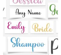 Personalised Vinyl Name Sticker - Word - Glass Storage Box, Jar, Pantry - School