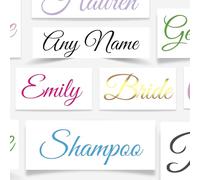 Personalised Vinyl Name Stickers - Beautiful Premium Label - Many Colours - Perfect for Bottles - Glasses - Weddings - Mrs Hinch Bottles Decal
