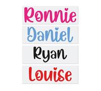 Personalised Vinyl Name Stickers - Custom Labels for Boxes, Jars, Bottles & Glasses - Long-Lasting Adhesive Decals for Events & Gifts