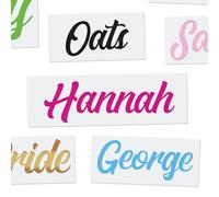 Personalised Vinyl Name Stickers, Custom Word Vinyl Decal, Water Bottles, Wine Glasses, School, Lunch Box, Car, Home, Wedding Decor, & Gift