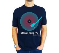 Personalised Vinyl Record - Classic Since - 18th | 21st | 30th | 40th | 50th | 60th | 70th | 80th Custom Birthday Gift | Present Idea for Men T-Shirt Navy L