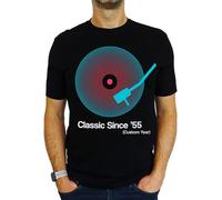 Personalised Vinyl Record - Classic Since - 18th | 21st | 30th | 40th | 50th | 60th | 70th | 80th Custom Birthday Gift | Present Idea for Men T-Shirt Black L