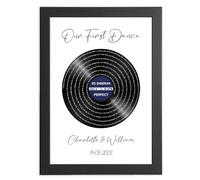 Personalised Vinyl Record Poster With Your Wedding First Dance - Romantic Gift - Wedding Anniversary - Presents For Wife Or Husband - For Him, For Her Valentines Day Christmas Birthday