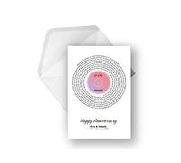 Personalised Vinyl Song Lyric Greeting Card - Any Song/Artist, Any occasion, A5