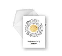 Personalised Vinyl Song Lyric Greeting Card - Any Song/Artist, Any occasion, A5