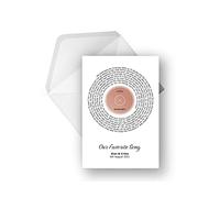 Personalised Vinyl Song Lyric Greeting Card - Any Song/Artist, Any occasion, A5