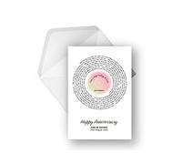 Personalised Vinyl Song Lyric Greeting Card - Any Song/Artist, Any occasion, A5